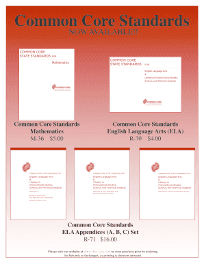 Common Core Standards Order Form