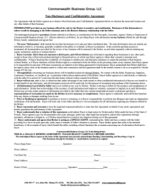 Non-Disclosure and Confidentiality Agreement