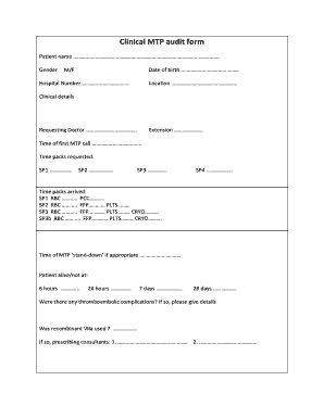 Clinical MTP Audit Form