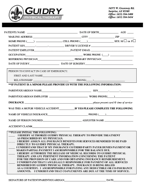 Patient Information Form