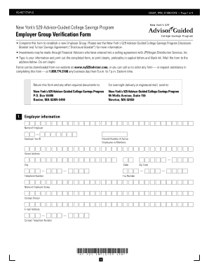 New York Employer Group Verification Form