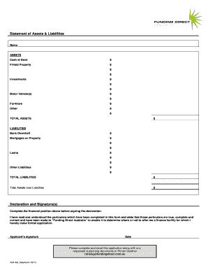Statement of Assets & Liabilities