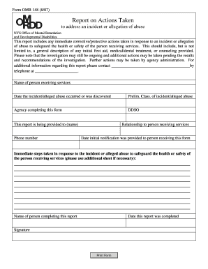 NYS Abuse Incident Report Form