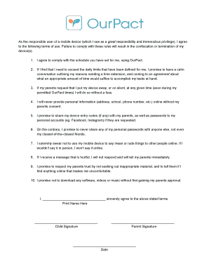 Mobile Device Usage Agreement