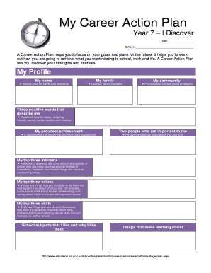 Career Action Plan Template