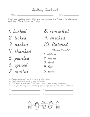 Spelling Contract