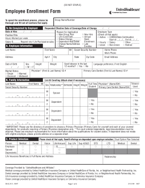 Employee Enrollment Form