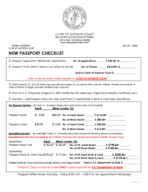 Georgia Passport Application Checklist