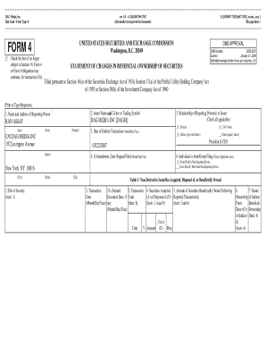 Form 4 Statement of Changes in Beneficial Ownership