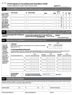 Application for Free and Reduced-Price School Meals