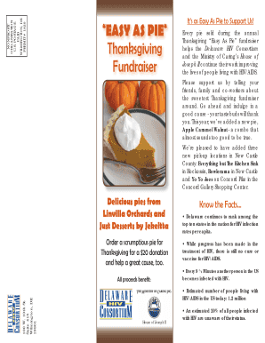 Easy As Pie Thanksgiving Fundraiser Order Form