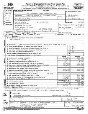 Form 990 Tax Exemption Application