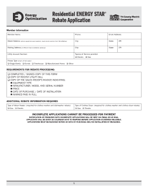 Michigan Energy Optimization Residential Rebate Application
