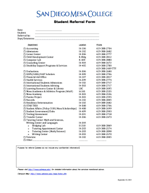 Student Referral Form