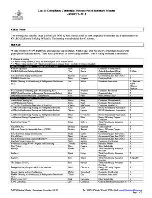 Letter of request for permission - Goal 1 Compliance Committee Teleconference Summary - performancealliance