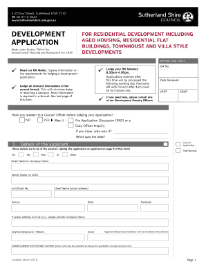 Development Application Form