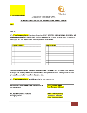 CL10 A-REIC Appointment letter - Reddy Emirates