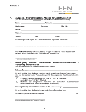 Formular A
