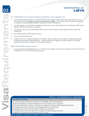 Libya Visa Application Form