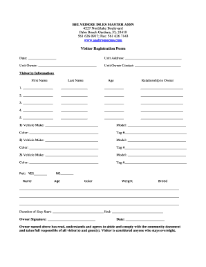 Visitor Registration Form