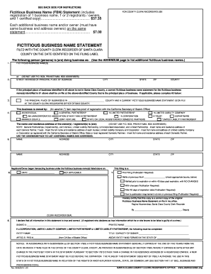 California Fictitious Business Name Statement