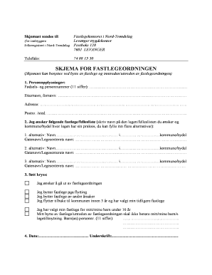 Norwegian Fastlegeordningen Form