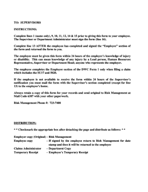 California Workers' Compensation Claim Form