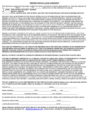 Property Rental Lease Agreement