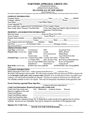 Residential Real Estate Appraisal Engagement Letter