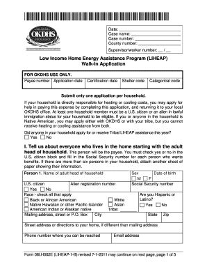 Low Income Home Energy Assistance Program Application