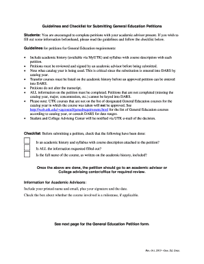 General Education Petition Form