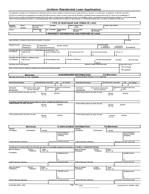Uniform Residential Loan Application