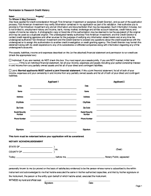 Permission to Research Credit History