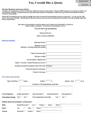 Business Insurance Quote Form
