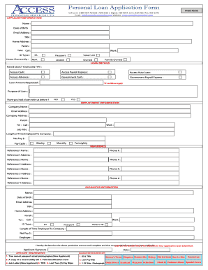 Personal Loan Application Form