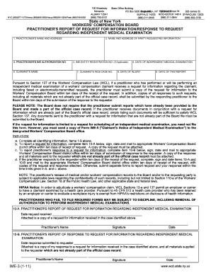 New York IME Practitioner Report Form