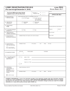 Texas Lobby Registration Form