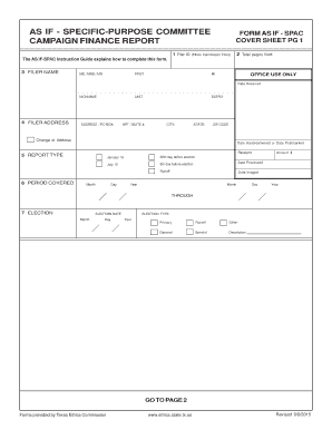 Texas Campaign Finance Report