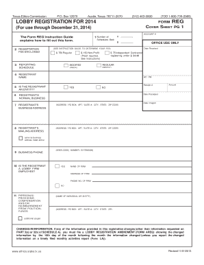 Texas Lobby Registration Form