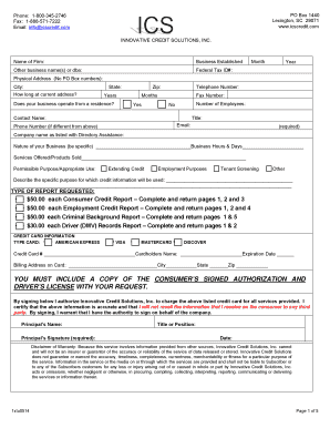 Innovative Credit Solutions One-Time Report Request