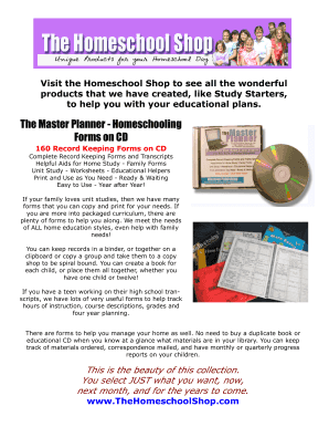 Homeschool Record Keeping Forms