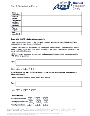 Part II Submission Form