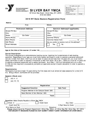 New York State Boaters Registration Form