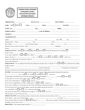 Georgia Public Defender Application