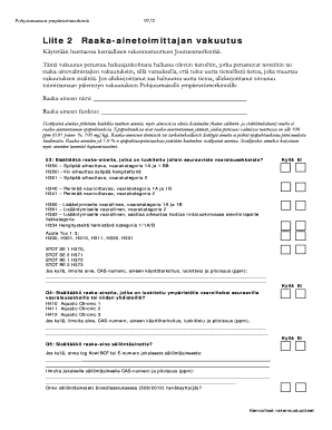 Northern Environmental Label 97/2 Raw Material Supplier Declaration