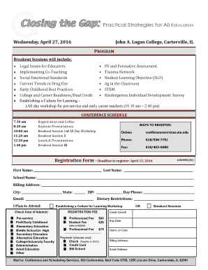 Participant registration form - Conference and Scheduling Services bb - conferenceservices siu