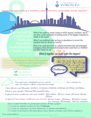 One Toronto for the World Survey