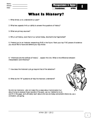 AP World History Foundations Worksheet