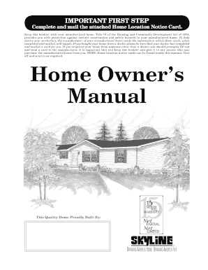 Manufactured Home Location Notice Card
