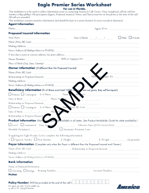 Eagle Premier Series Life Insurance Application
